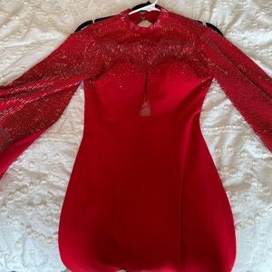 Red Rachel Allan Dress